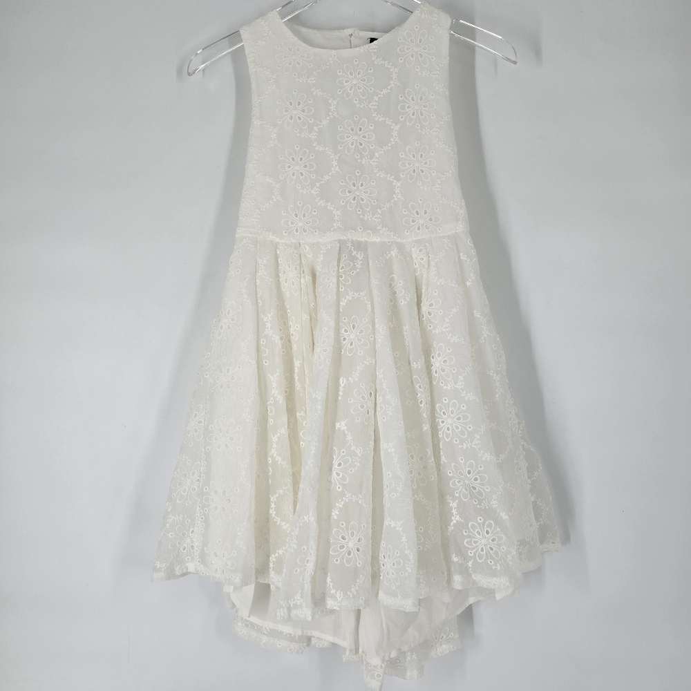 Bardot Junior Millie Mini Dress in Ivory Eyelet Size 14 NEW